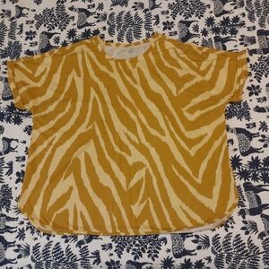 Wonderly Women's Zebra Print Shirt - Yellow